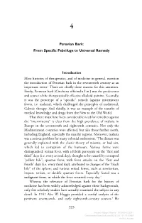 Peruvian Bark: from Specific Febrifuge to Universal Remedy