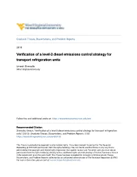 Verification of a Level-3 Diesel Emissions Control Strategy for Transport Refrigeration Units