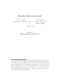 Bayesian Macroeconometrics