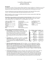 Catawba-Wateree Relicensing Project Agreement-In-Principle Lake Wateree Perspective