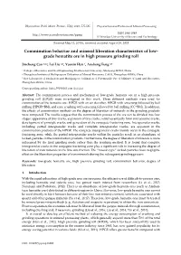 Comminution Behavior and Mineral Liberation Characteristics of Low- Grade Hematite Ore in High Pressure Grinding Roll