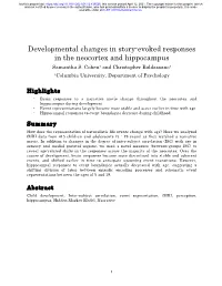 Developmental Changes in Story-Evoked Responses in the Neocortex and Hippocampus Samantha S