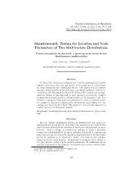 Simultaneously Testing for Location and Scale Parameters of Two Multivariate Distributions