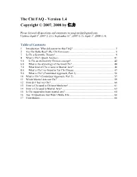 The Chi FAQ - Version 1.4 Copyright © 2007, 2008 by 仁力