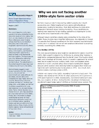Why We Are Not Facing Another 1980S-Style Farm Sector Crisis (PDF)