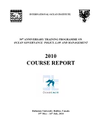 2010 Course Report