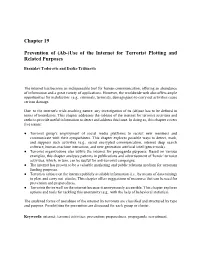 (Ab-)Use of the Internet for Terrorist Plotting and Related Purposes