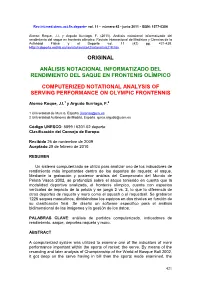 Computerized Notational Analysis of Serving Performance on Racket And