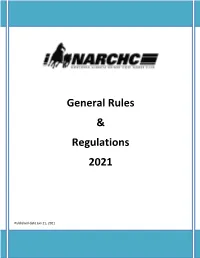 General Rules & Regulations 2021