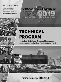 Print Friendly TMS2019 Program