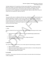 Richardson Highway / Steese Expressway Corridor Study Draft Purpose and Need