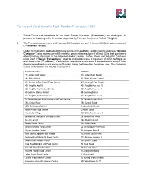 Terms and Conditions for Dash Hawker Promotion 2020