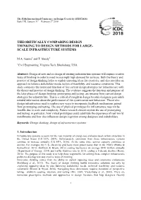 Theoretically Comparing Design Thinking to Design Methods for Large- Scale Infrastructure Systems