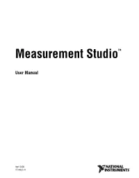 Archived: Measurement Studio User Manual