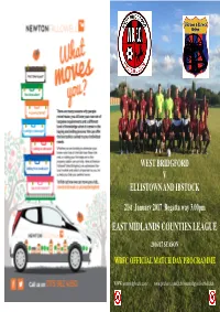 Full Match Day Programme Ellistown