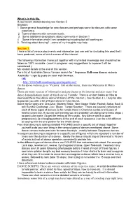 General Sequence Dance Information