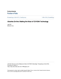 Libraries On-Line: Making the Most of CD-ROM Technology
