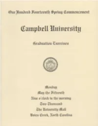 One Hundred Fourteenth Spring Commencement (2000)