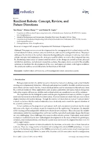 Resilient Robots: Concept, Review, and Future Directions