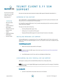 Telnet Client 5.11 Ssh Support