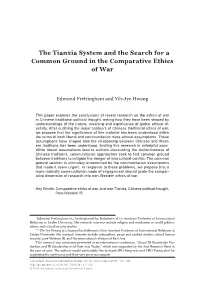 The Tianxia System and the Search for a Common Ground in the Comparative Ethics of War