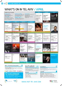 What's on in Tel Aviv /April