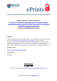 A Taxonomic Framework for Emerging Groups of Ecologically