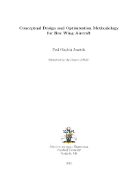 Conceptual Design and Optimization Methodology for Box Wing Aircraft