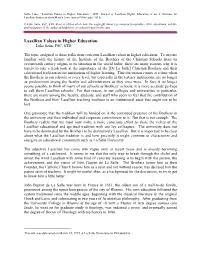 Lasallian Values in Higher Education.” AXIS: Journal of Lasallian Higher Education 6, No