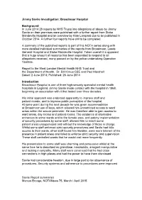 Savile NOTA Summary Series Broadmoor Hospital Report June