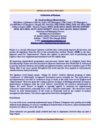 White Paper Entitled 'A Review of Kaizen'