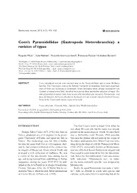Coen's Pyramidellidae (Gastropoda Heterobranchia): a Revision of Types