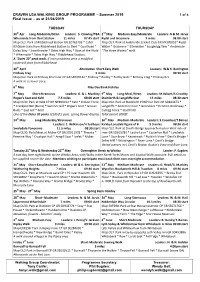 CRAVEN U3A WALKING GROUP PROGRAMME – Summer 2019 1 of 6 Final Issue – As at 21/04/2019