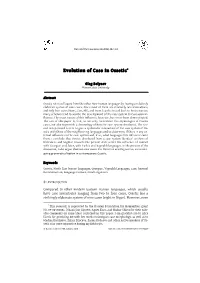 Evolution of Case in Ossetic*