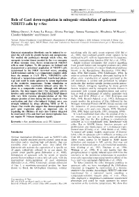 Role of Gas1 Down-Regulation in Mitogenic Stimulation of Quiescent NIH3T3 Cells by V-Src