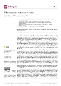Rotaviruses and Rotavirus Vaccines