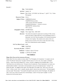 THE HUMBUG Page 1 of 12 Ebscohost 8/12/2020