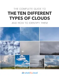 The Ten Different Types of Clouds
