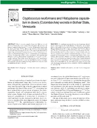 Cryptococcus Neoformans and Histoplasma Capsulatum in Dove's