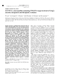 GSTM4 Is a Microsatellite-Containing EWS&Sol;FLI Target Involved in Ewing&Apos;S Sarcoma Oncogenesis and Therapeutic