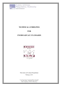 Guidelines for FM Broadcast Standards