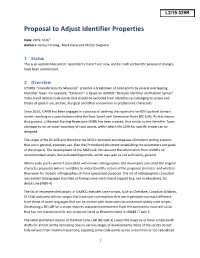 Proposal to Adjust Identifier Properties