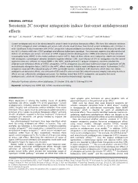 Serotonin 2C Receptor Antagonists Induce Fast-Onset Antidepressant Effects