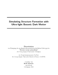 Simulating Structure Formation with Ultra-Light Bosonic Dark Matter