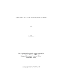By Nilesh Bansal a Thesis Submitted in Conformity with the Requirements