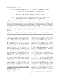 Community Composition of Bacteria Co-Cultivated with Microalgae in Non-Axenic Algal Cultures