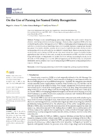 On the Use of Parsing for Named Entity Recognition