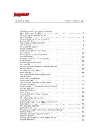 18 October 2013 Volume: 23 Issue: 20 Creation Stories