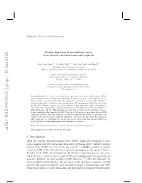 Arxiv:1812.04350V2 [Gr-Qc] 16 Jan 2020 PACS Numbers: 04.70.Bw, 04.80.Nn, 95.10.Fh