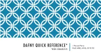 Dafny Quick Reference* J